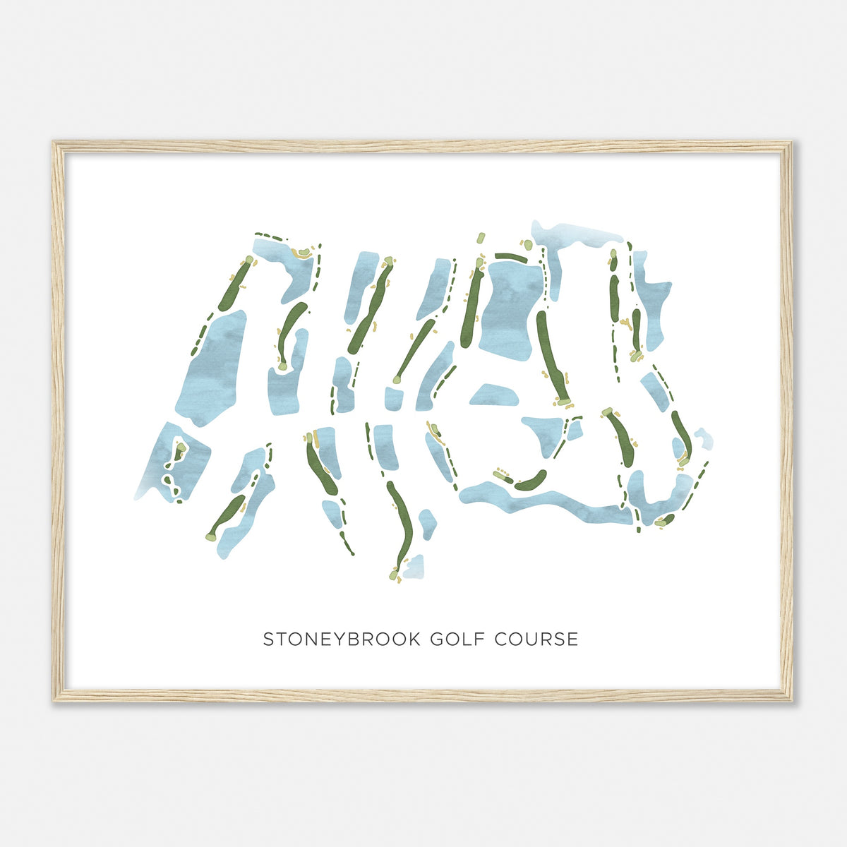Print of Stoneybrook Golf Course Modern Map