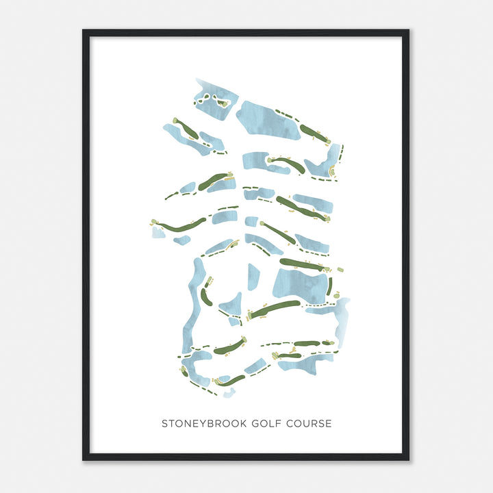 Print of Stoneybrook Golf Course Modern Map