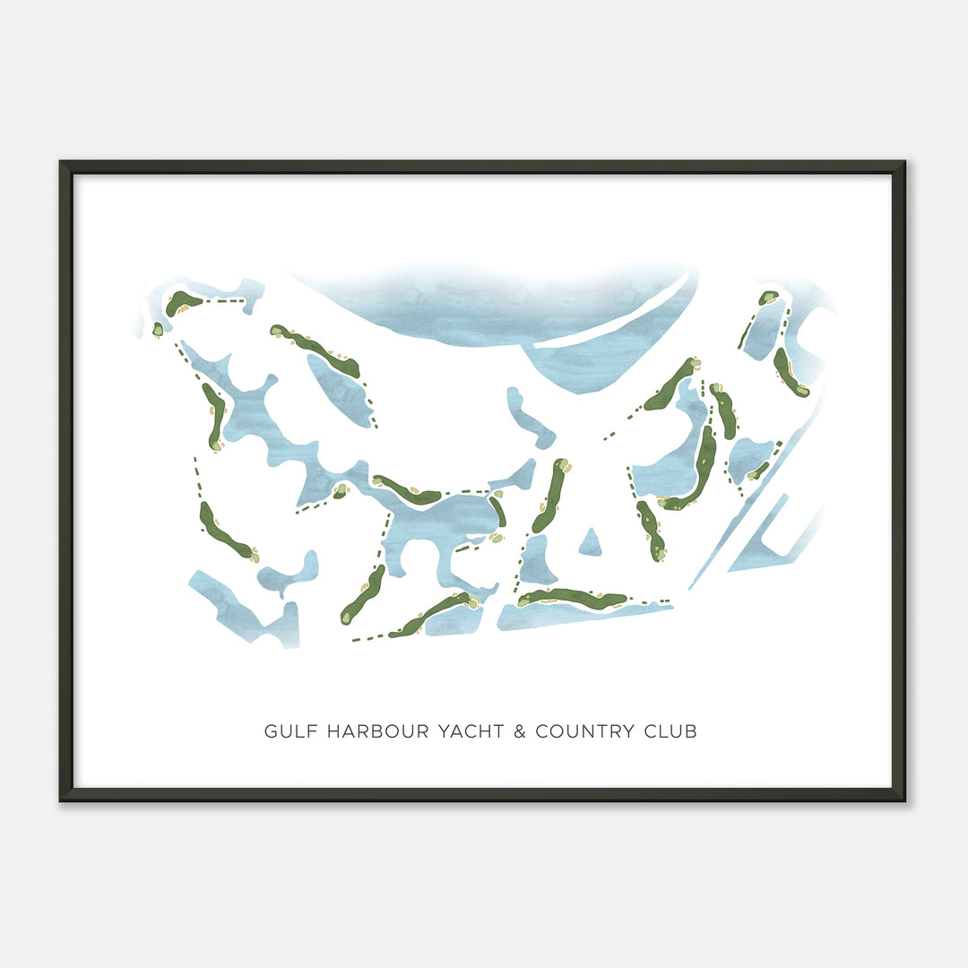 Print of Gulf Harbour Yacht & Country Club Modern Map