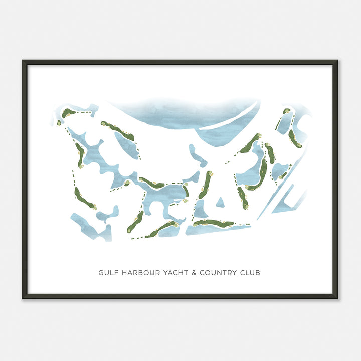 Print of Gulf Harbour Yacht & Country Club Modern Map