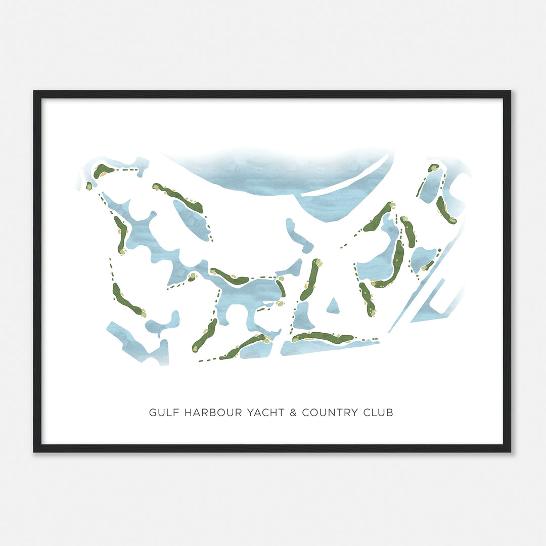 Print of Gulf Harbour Yacht & Country Club Modern Map