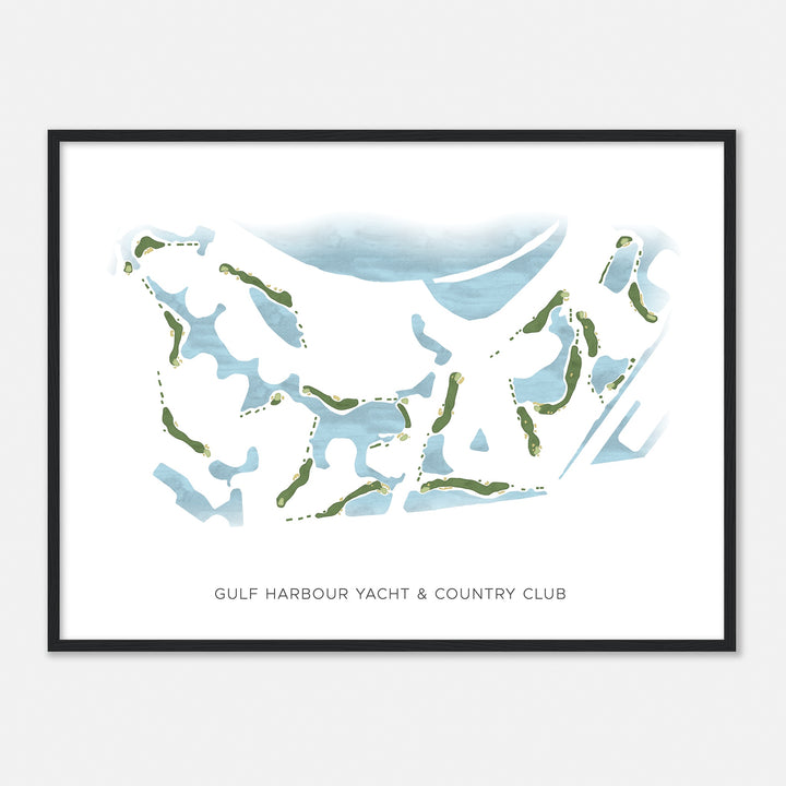 Print of Gulf Harbour Yacht & Country Club Modern Map