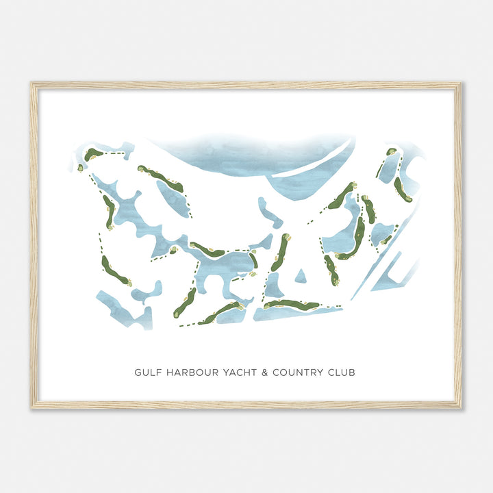 Print of Gulf Harbour Yacht & Country Club Modern Map