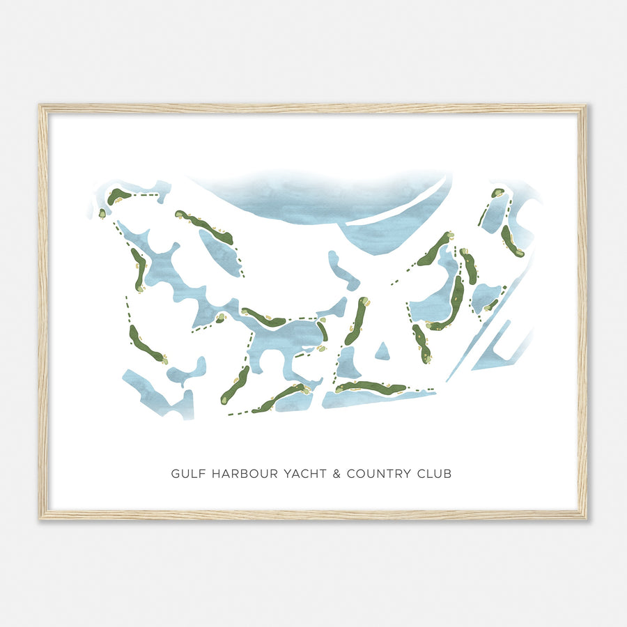 Print of Gulf Harbour Yacht & Country Club Modern Map