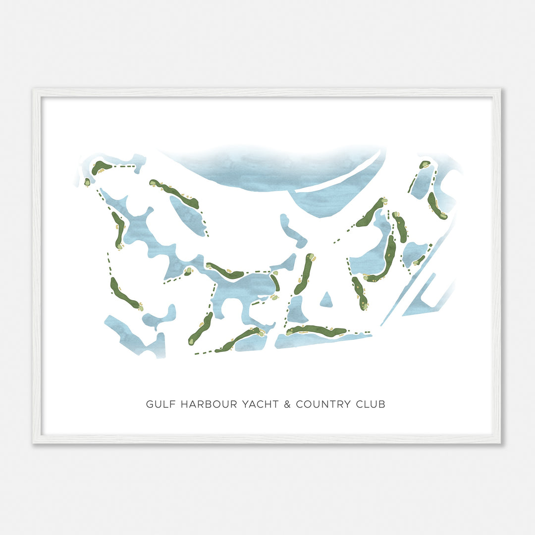 Print of Gulf Harbour Yacht & Country Club Modern Map