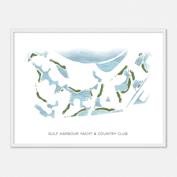 Print of Gulf Harbour Yacht & Country Club Modern Map