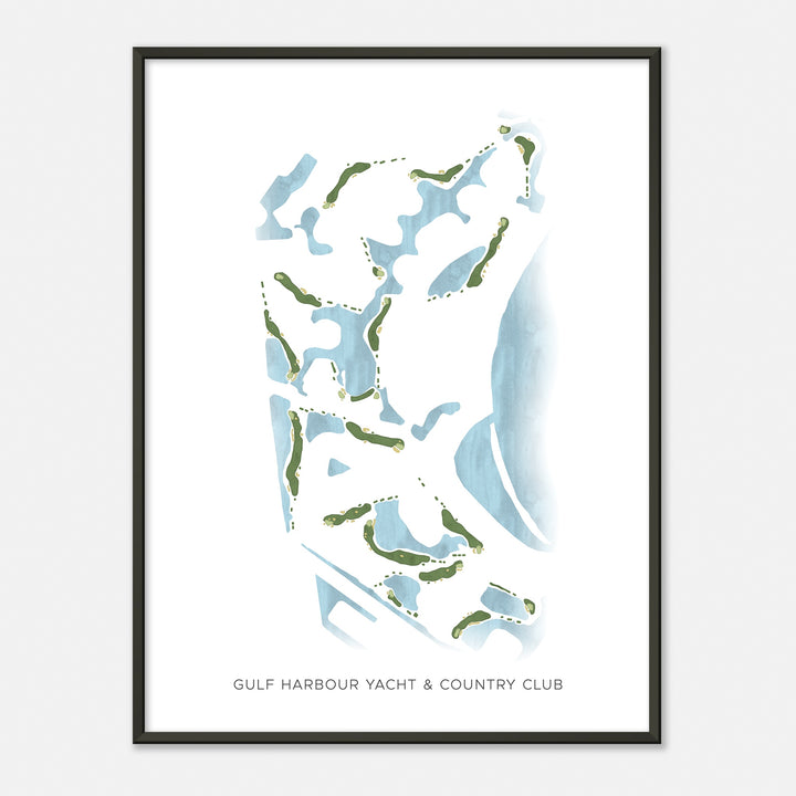 Print of Gulf Harbour Yacht & Country Club Modern Map