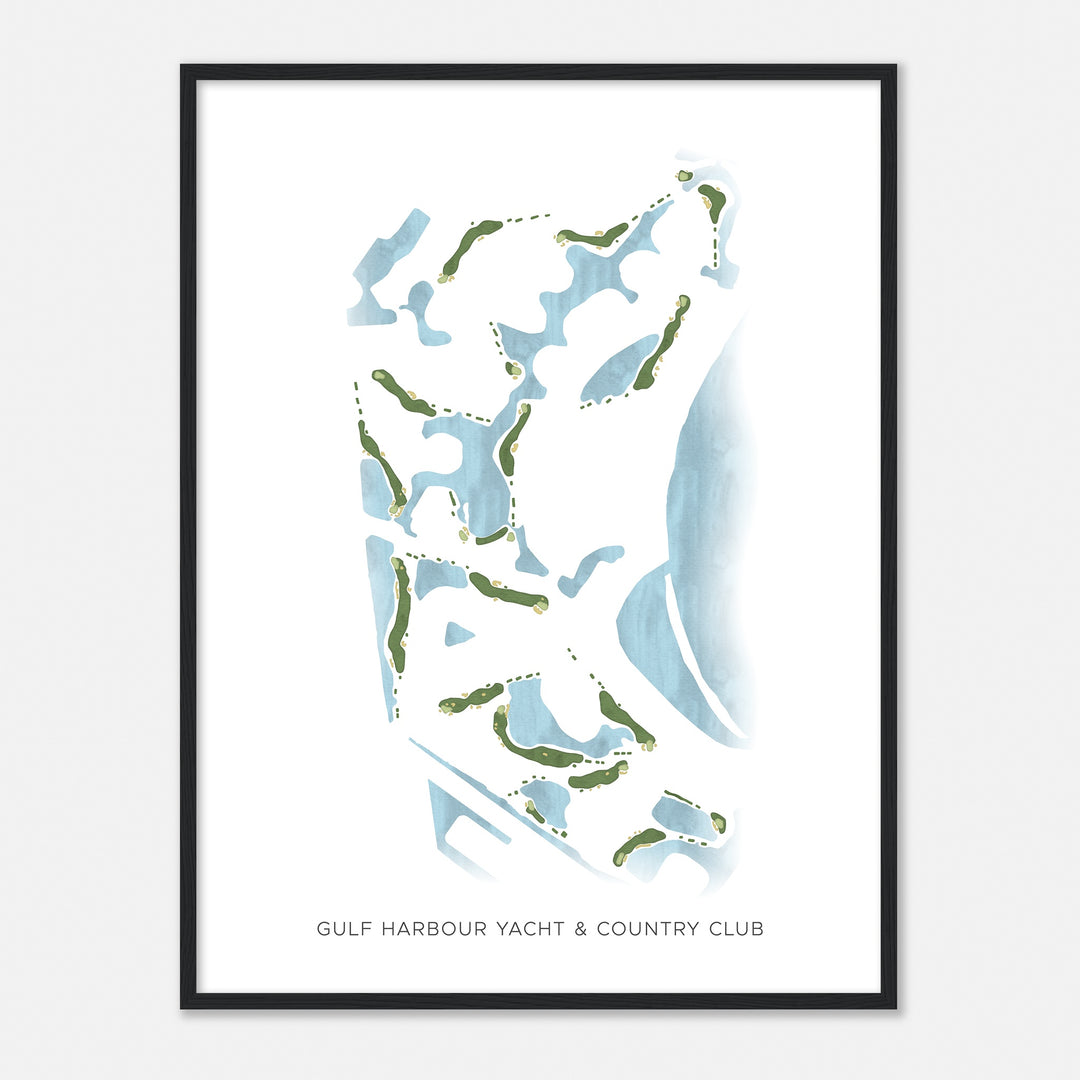 Print of Gulf Harbour Yacht & Country Club Modern Map