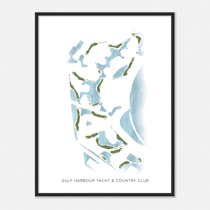 Print of Gulf Harbour Yacht & Country Club Modern Map