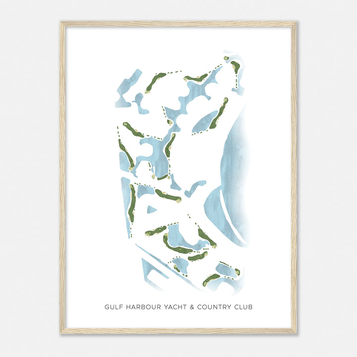 Print of Gulf Harbour Yacht & Country Club Modern Map