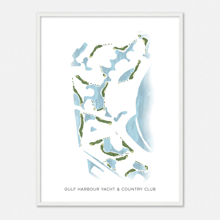 Print of Gulf Harbour Yacht & Country Club Modern Map