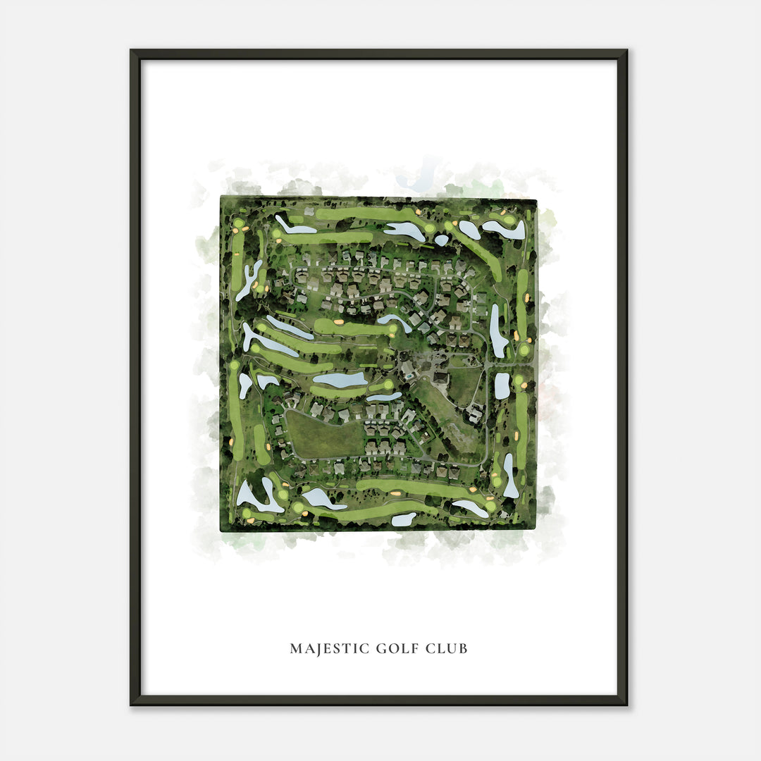 Print of Majestic Golf Club Classic Map