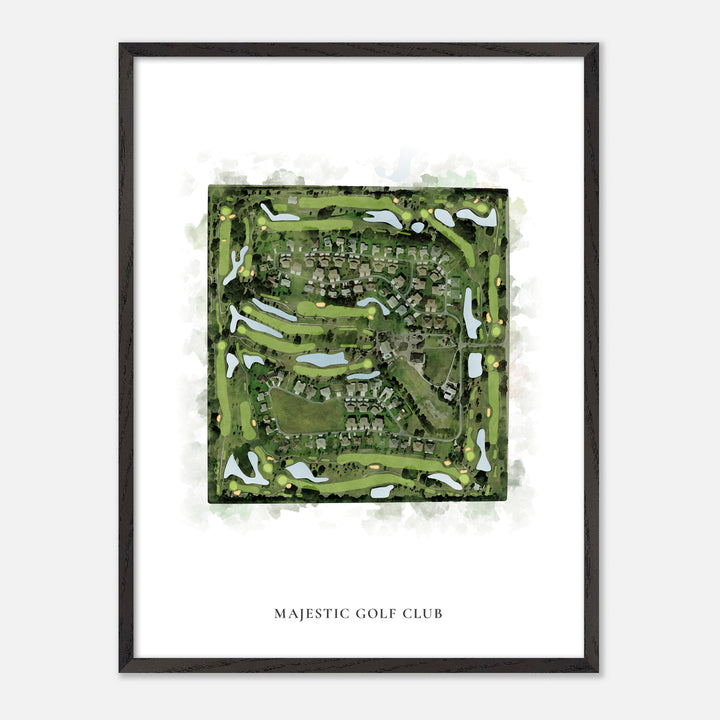 Print of Majestic Golf Club Classic Map