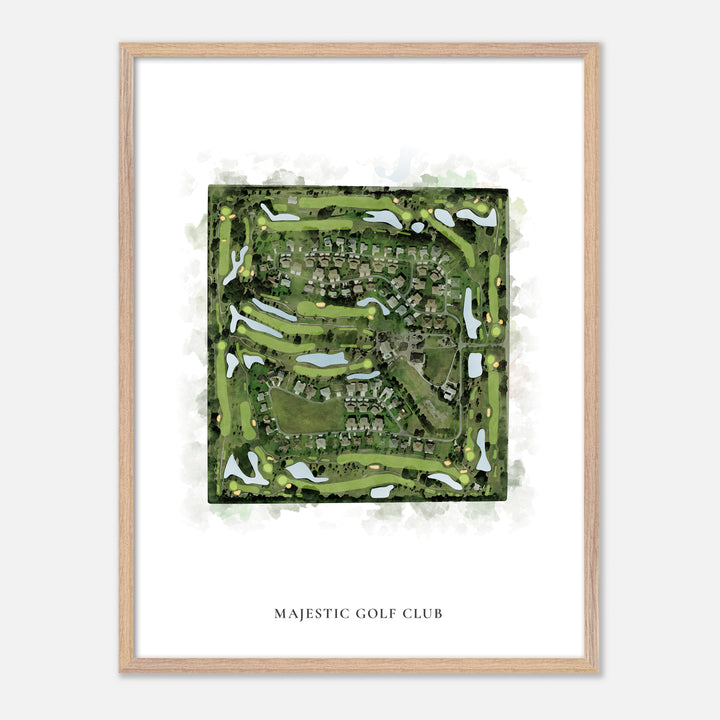 Print of Majestic Golf Club Classic Map