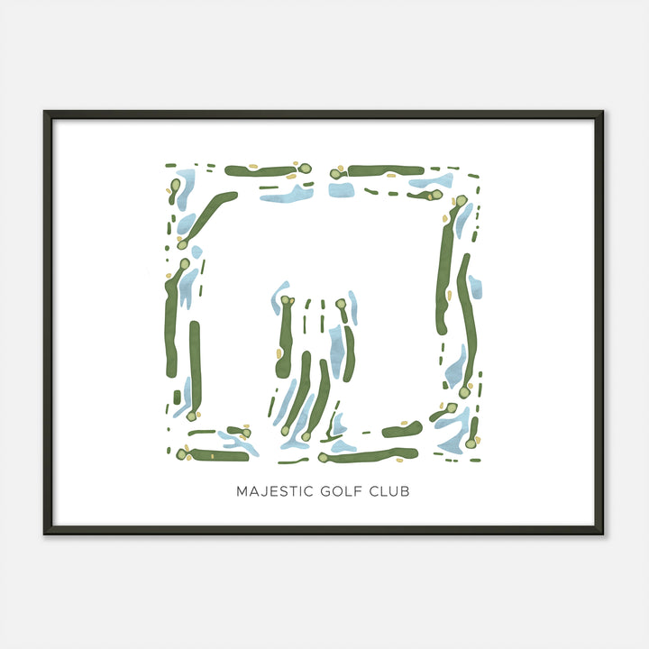 Print of Majestic Golf Club Modern Map