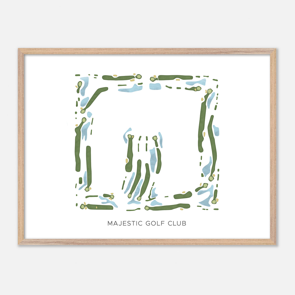 Print of Majestic Golf Club Modern Map