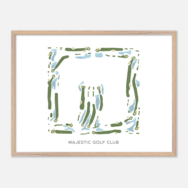 Print of Majestic Golf Club Modern Map