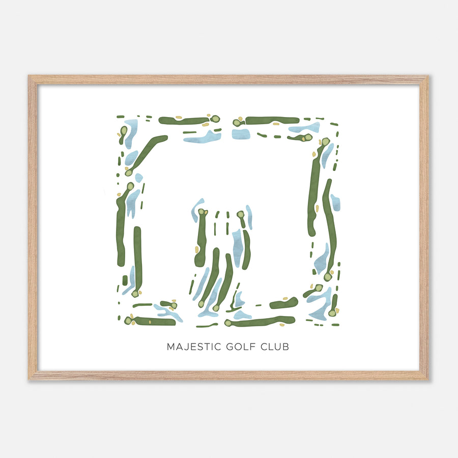 Print of Majestic Golf Club Modern Map