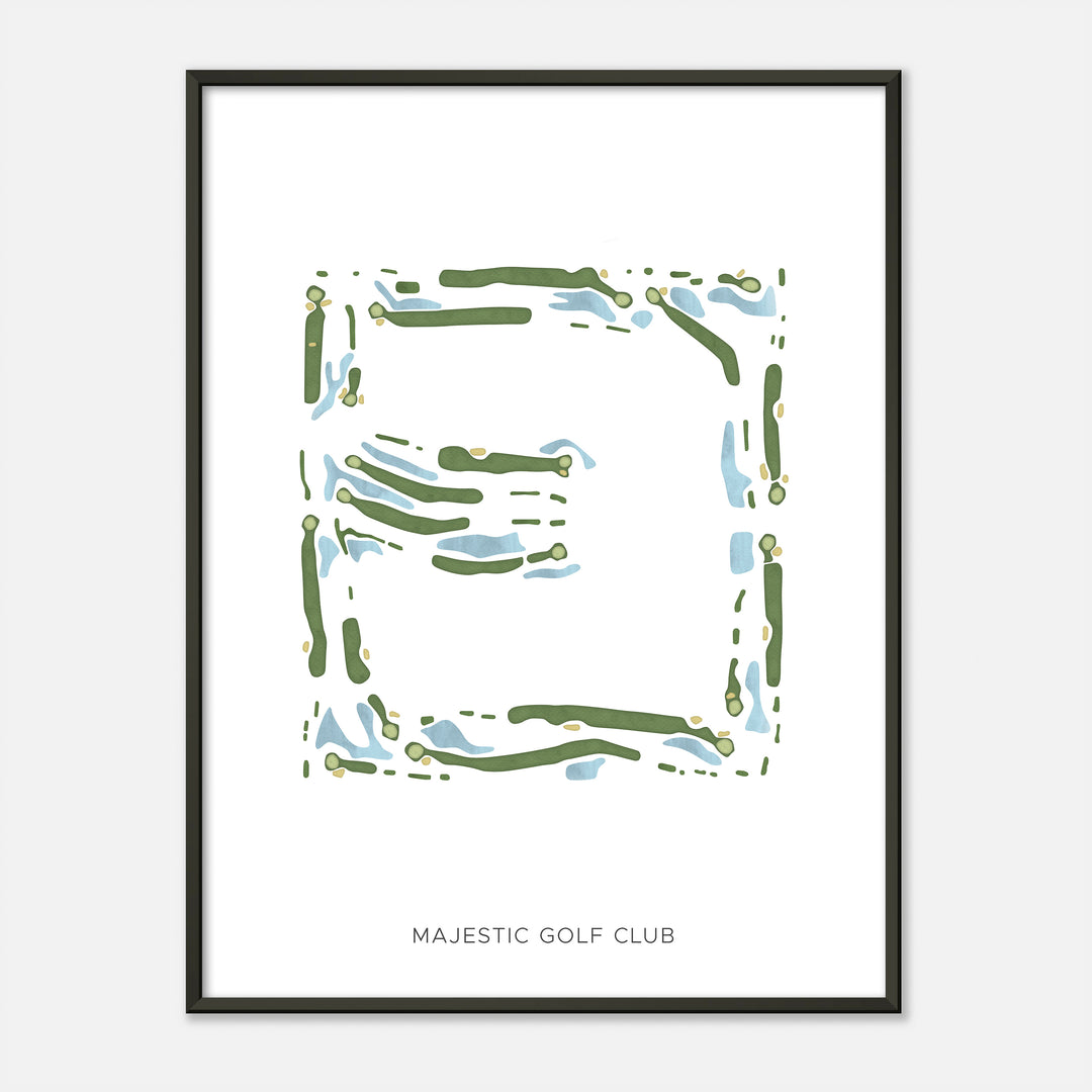 Print of Majestic Golf Club Modern Map