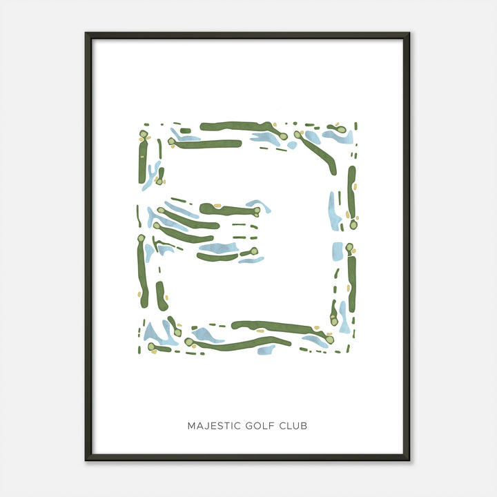 Print of Majestic Golf Club Modern Map
