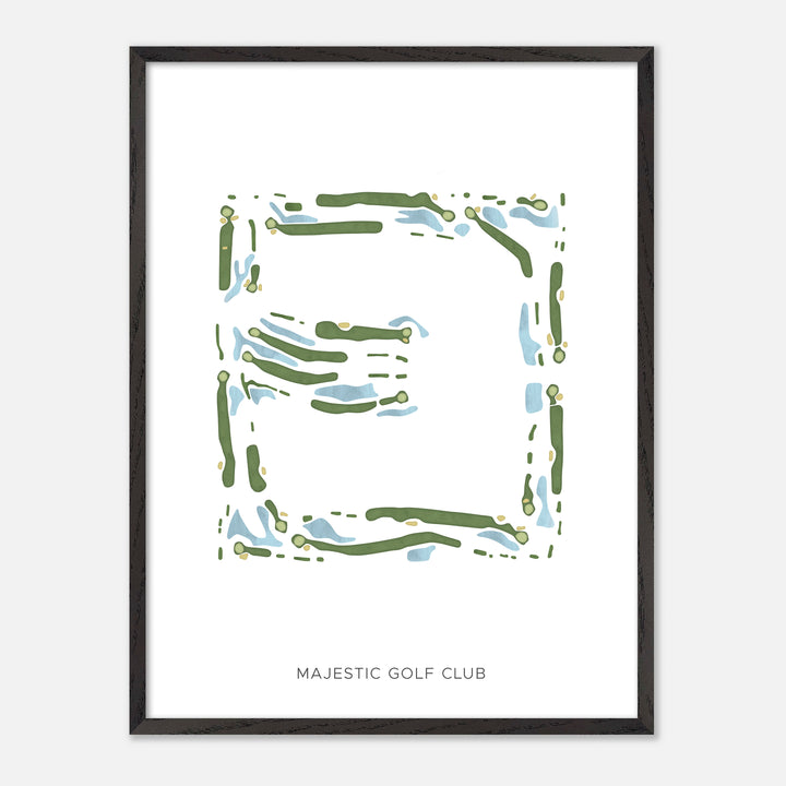 Print of Majestic Golf Club Modern Map