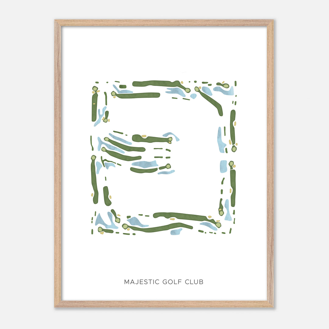 Print of Majestic Golf Club Modern Map