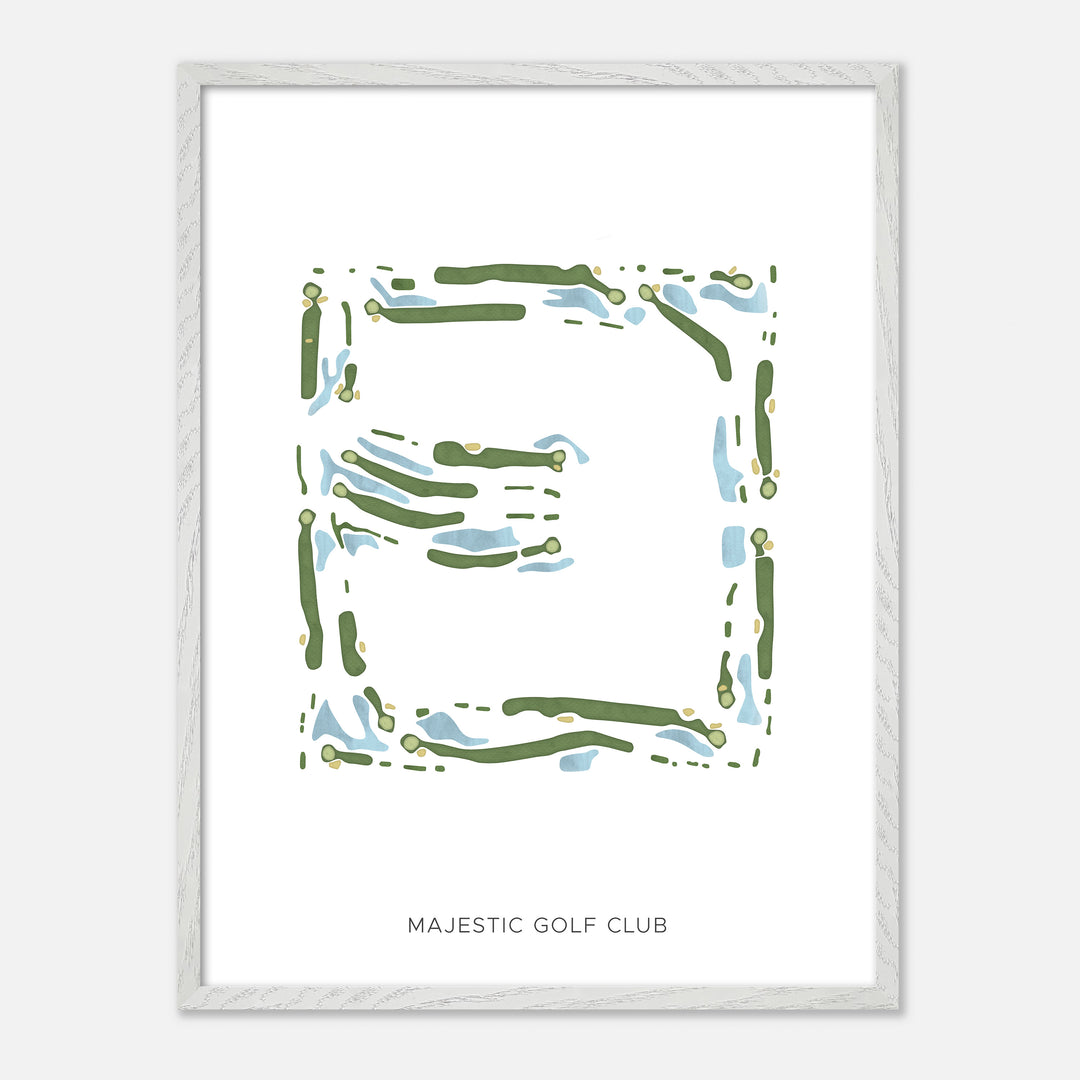 Print of Majestic Golf Club Modern Map