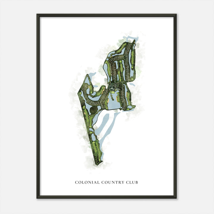 Print of Colonial Country Club Classic Map