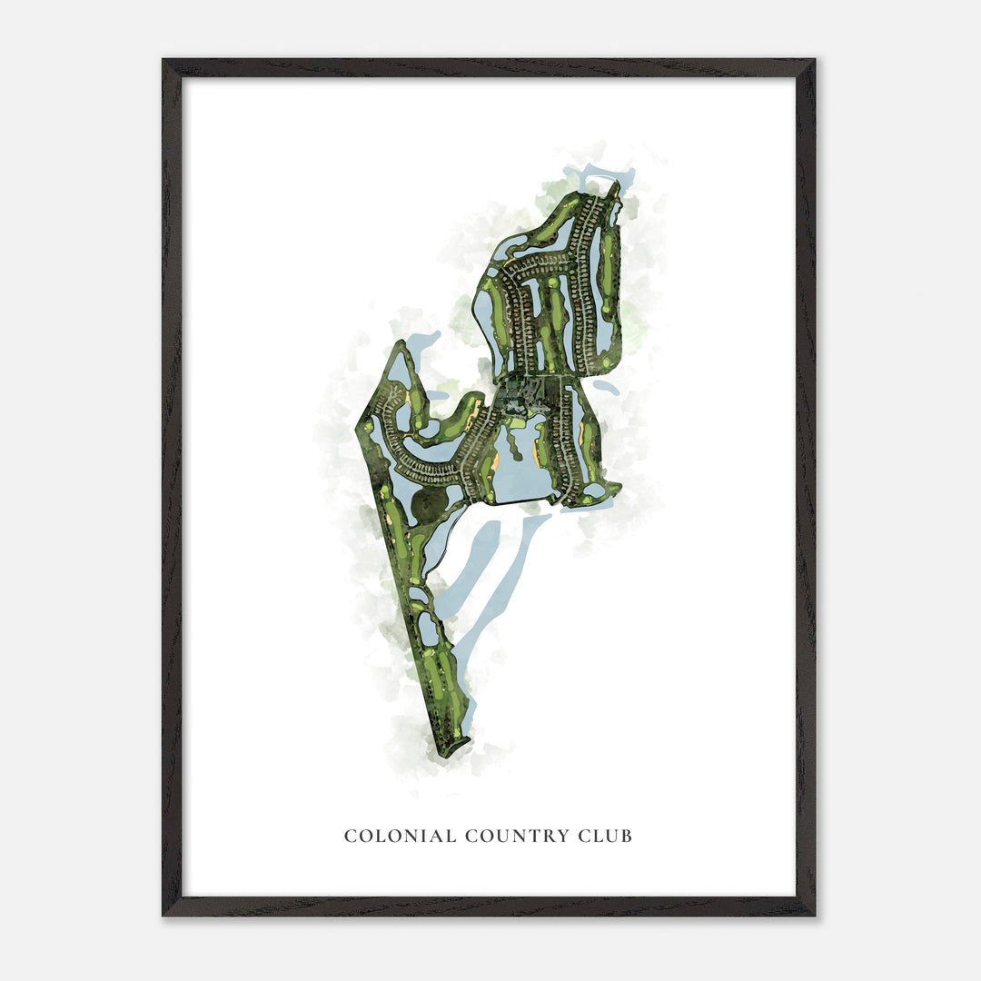 Print of Colonial Country Club Classic Map