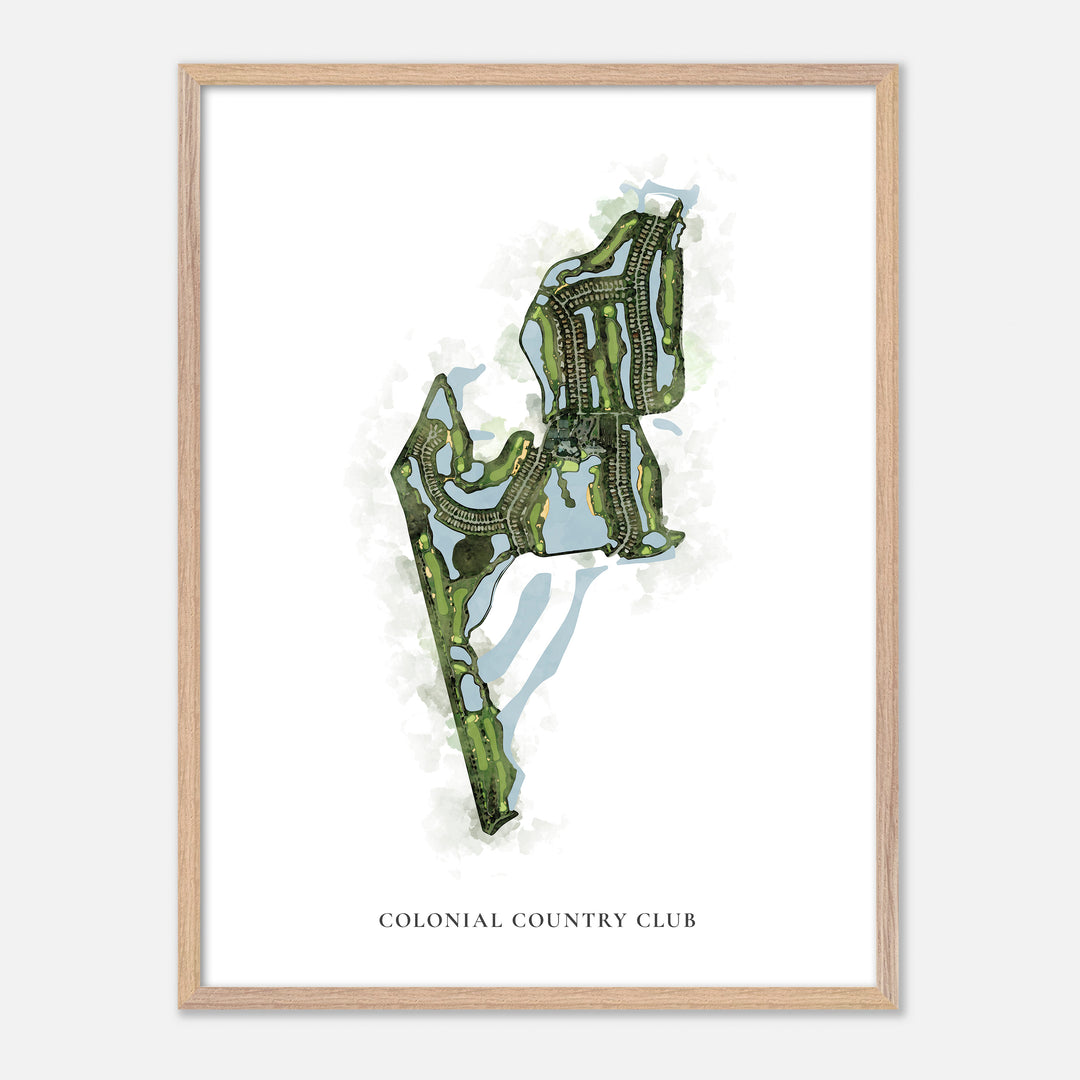 Print of Colonial Country Club Classic Map
