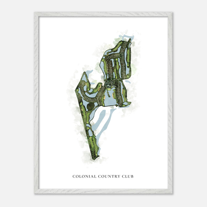 Print of Colonial Country Club Classic Map