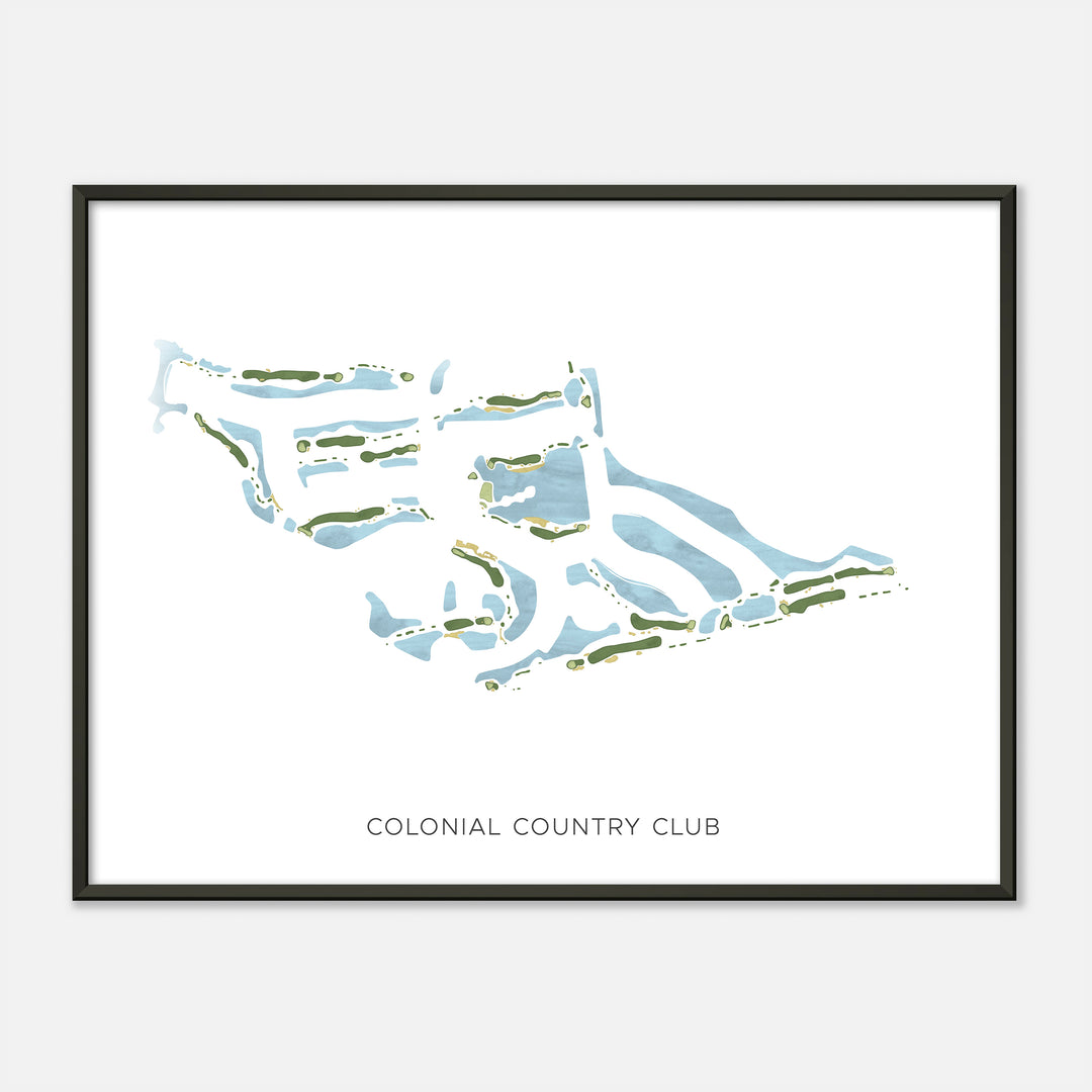 Print of Colonial Country Club Modern Map