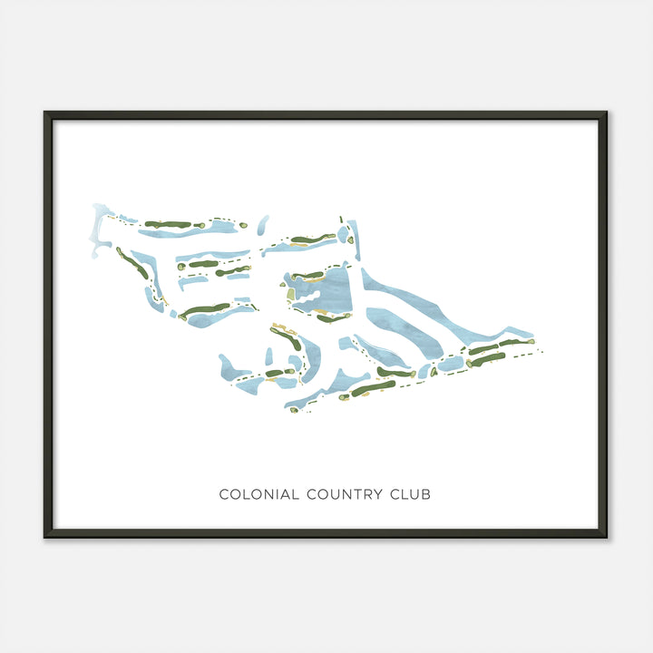 Print of Colonial Country Club Modern Map