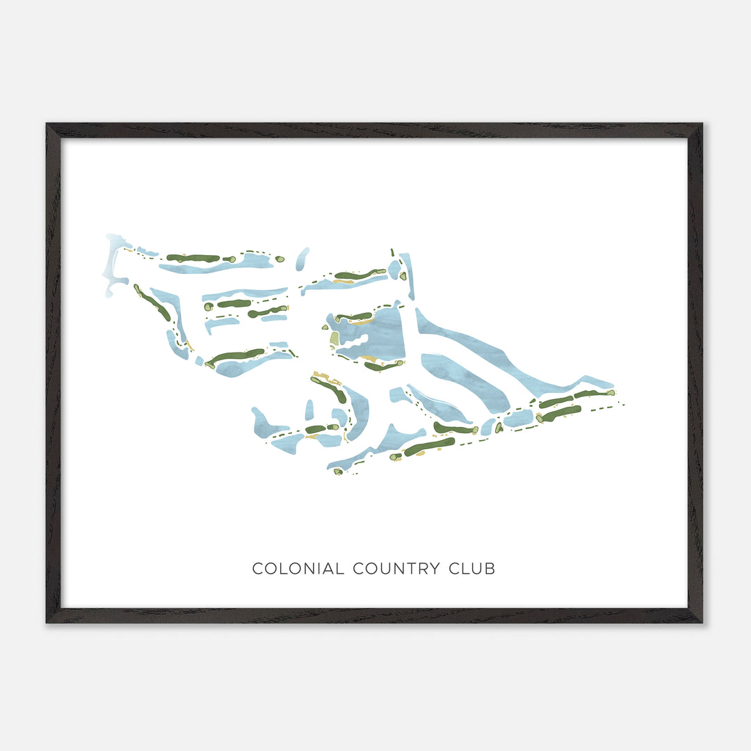 Print of Colonial Country Club Modern Map