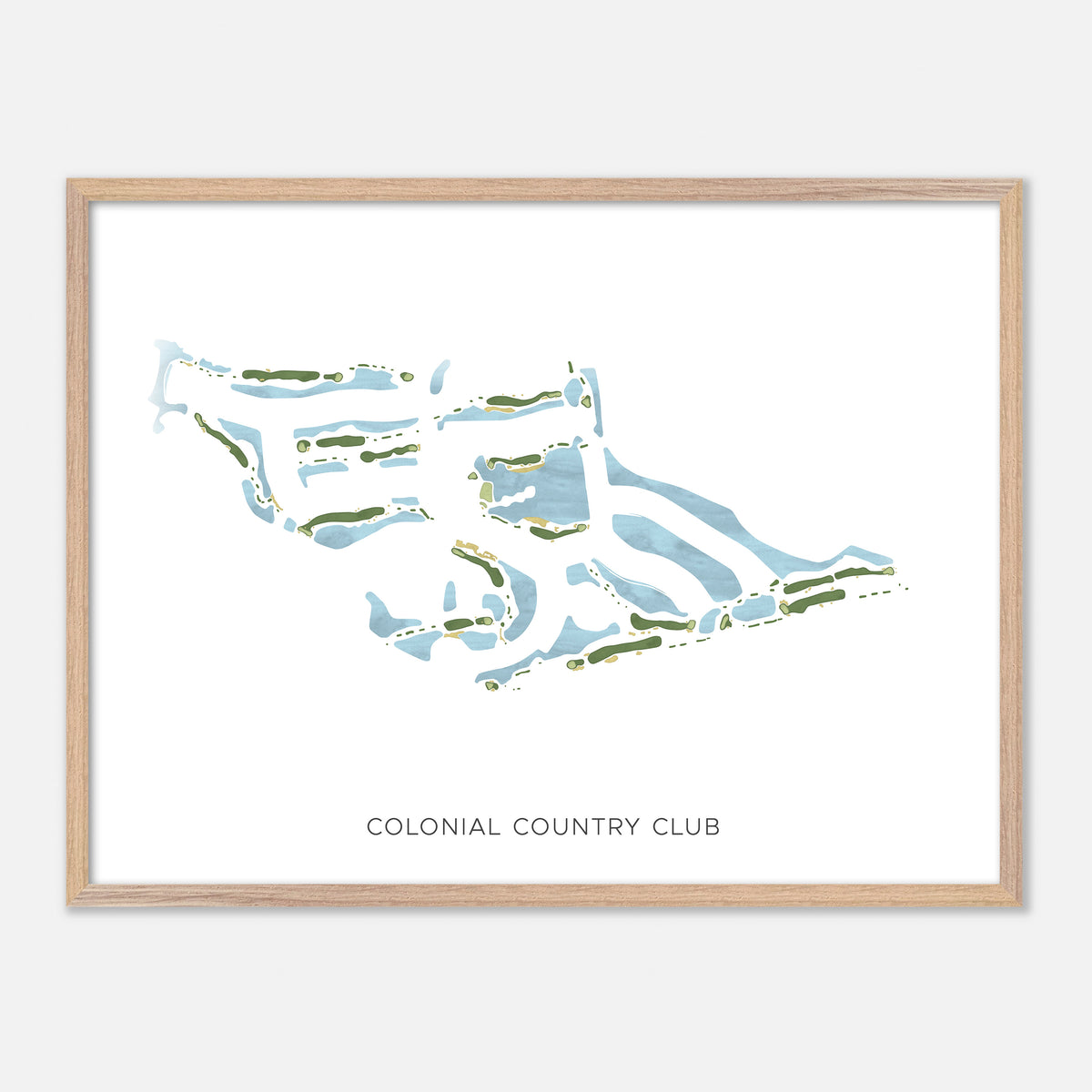 Print of Colonial Country Club Modern Map