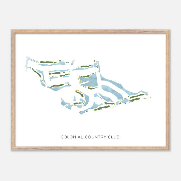 Print of Colonial Country Club Modern Map