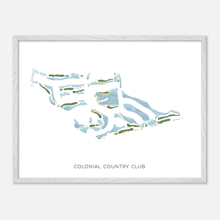 Print of Colonial Country Club Modern Map
