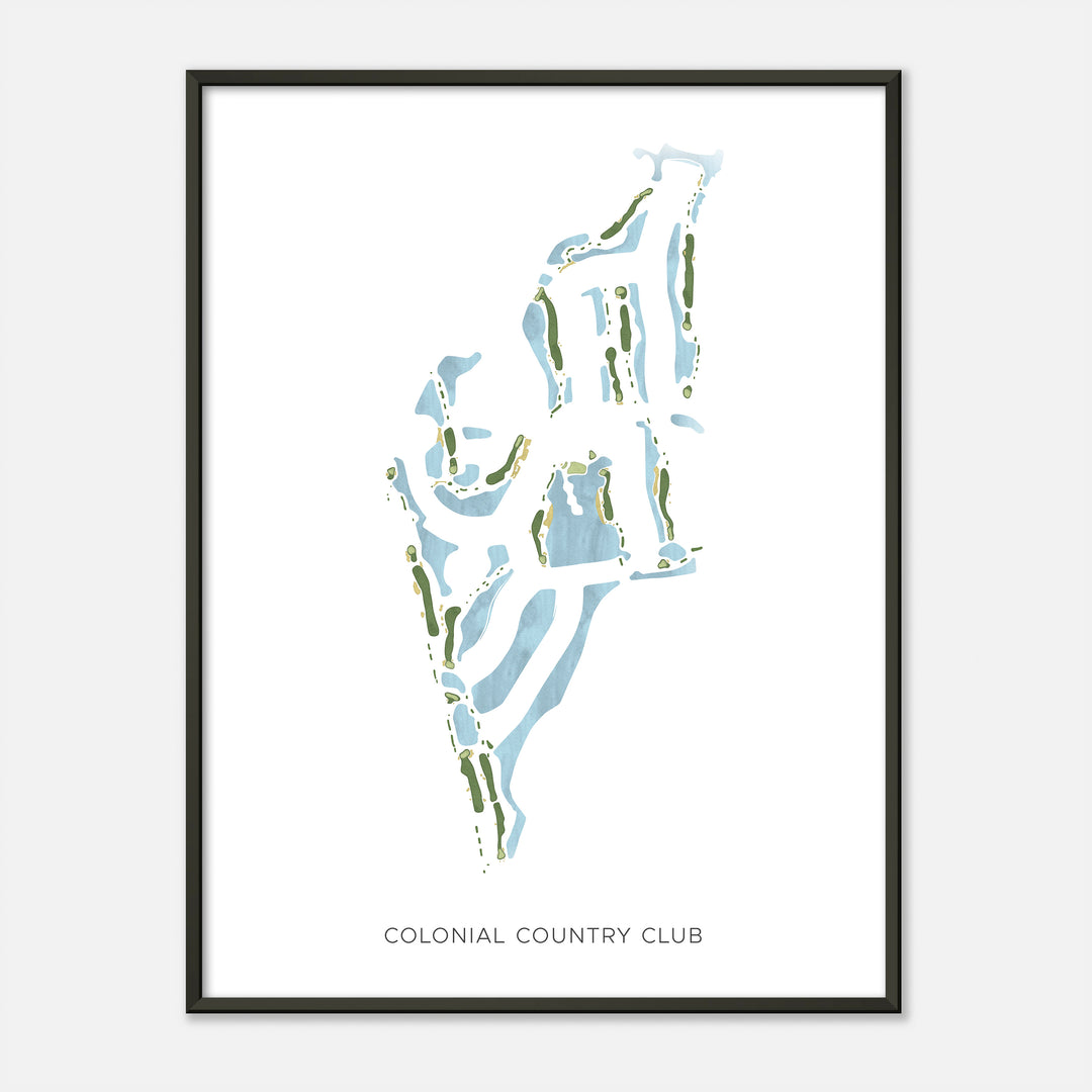 Print of Colonial Country Club Modern Map