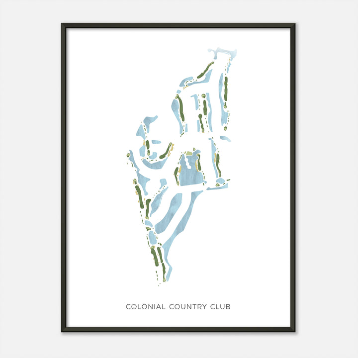 Print of Colonial Country Club Modern Map