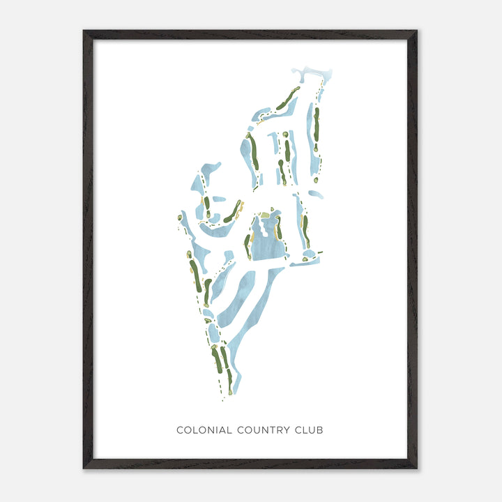 Print of Colonial Country Club Modern Map
