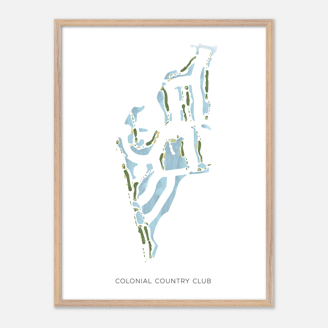 Print of Colonial Country Club Modern Map