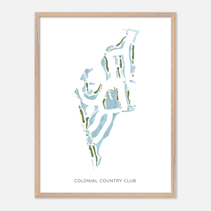 Print of Colonial Country Club Modern Map
