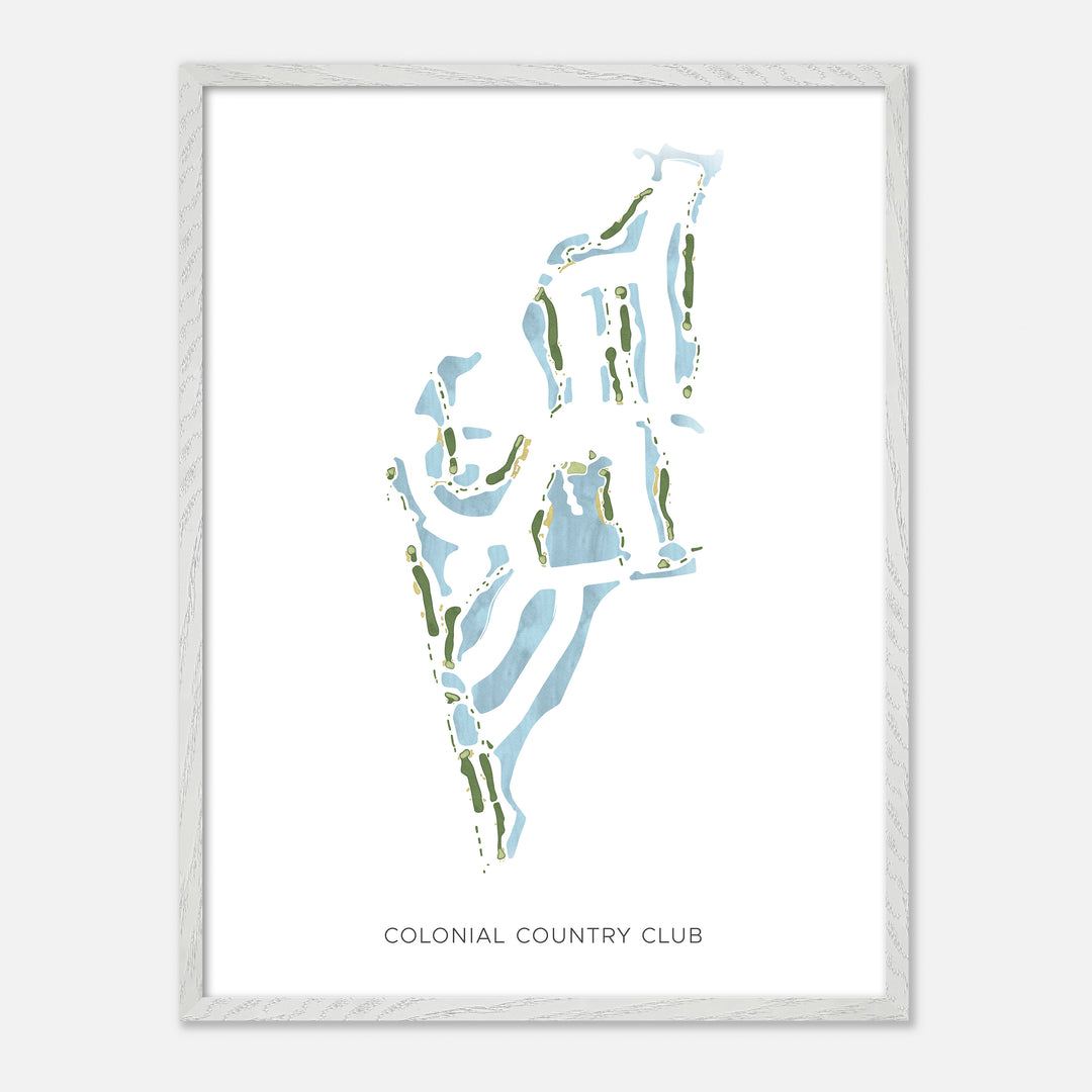 Print of Colonial Country Club Modern Map