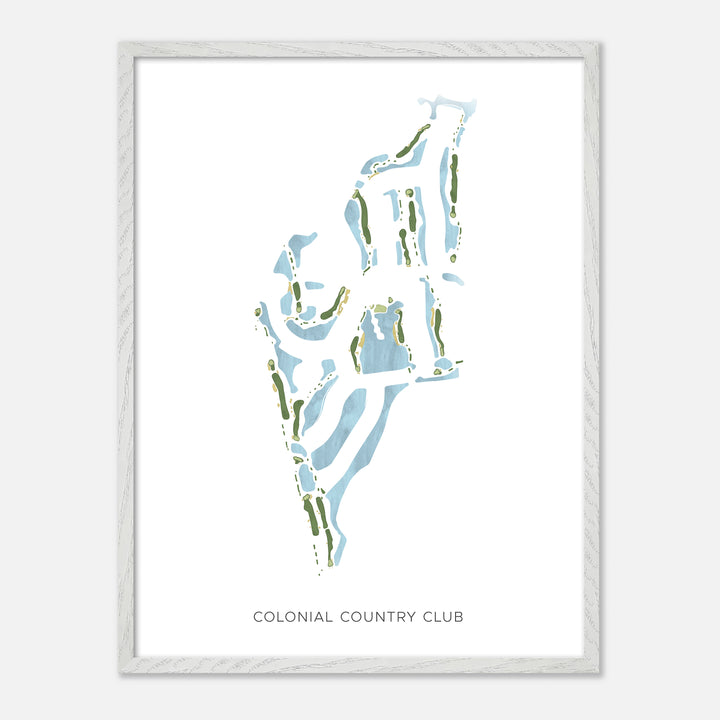 Print of Colonial Country Club Modern Map