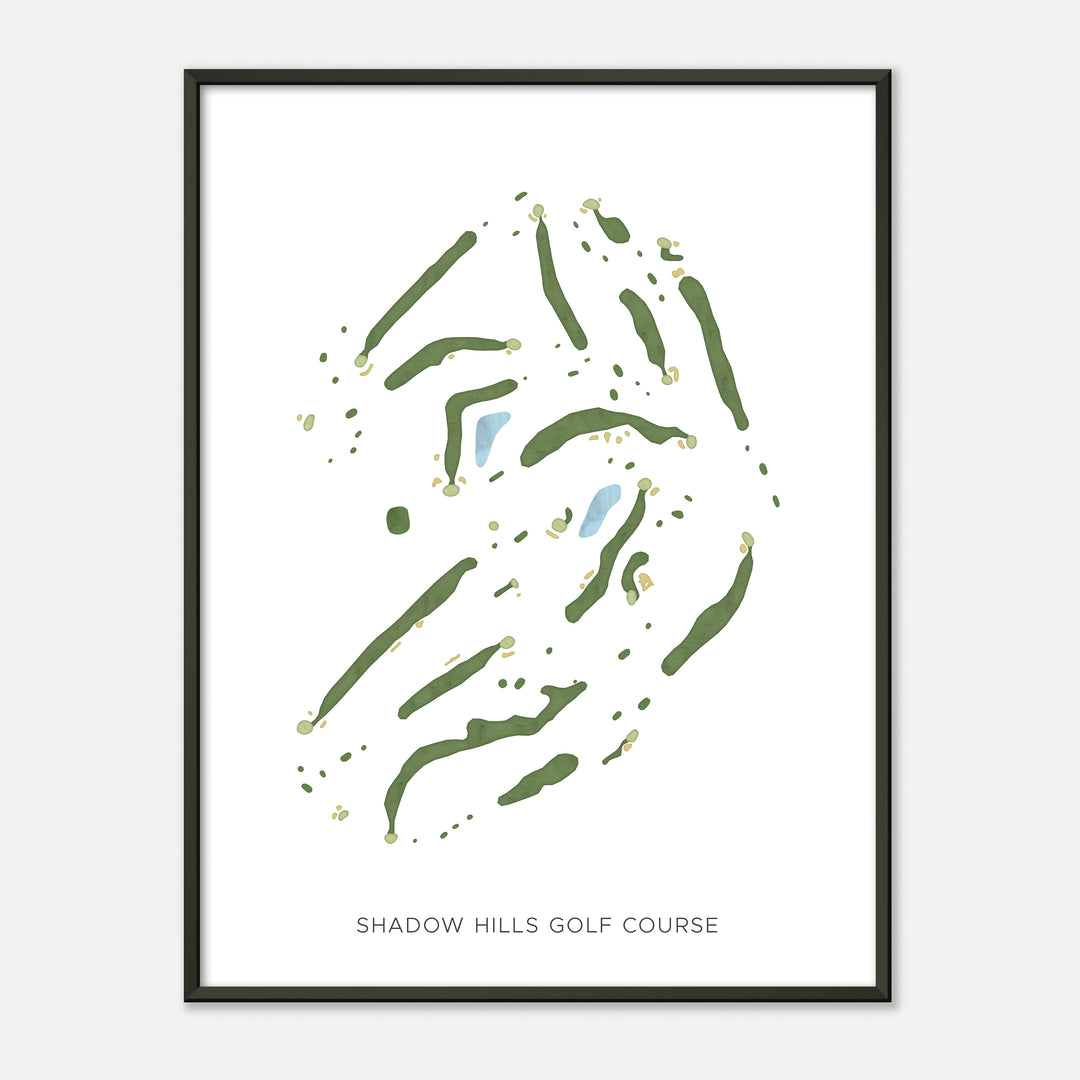 Print of Shadow Hills Golf Course Modern Map