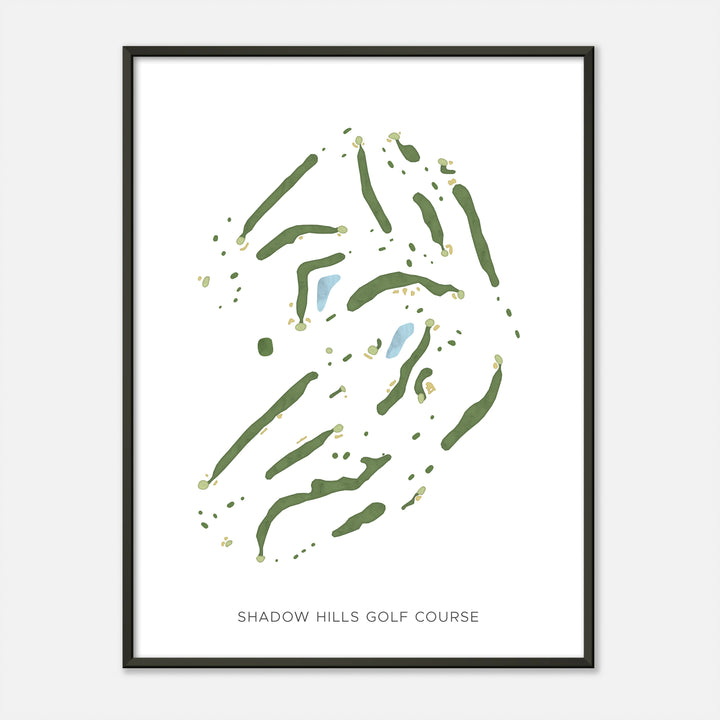 Print of Shadow Hills Golf Course Modern Map
