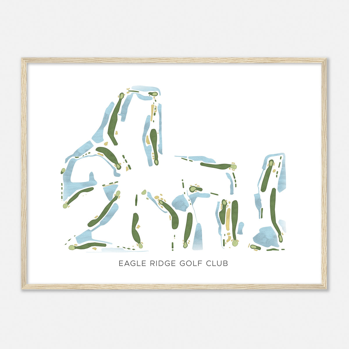 Print of Eagle Ridge Golf Club Modern Map