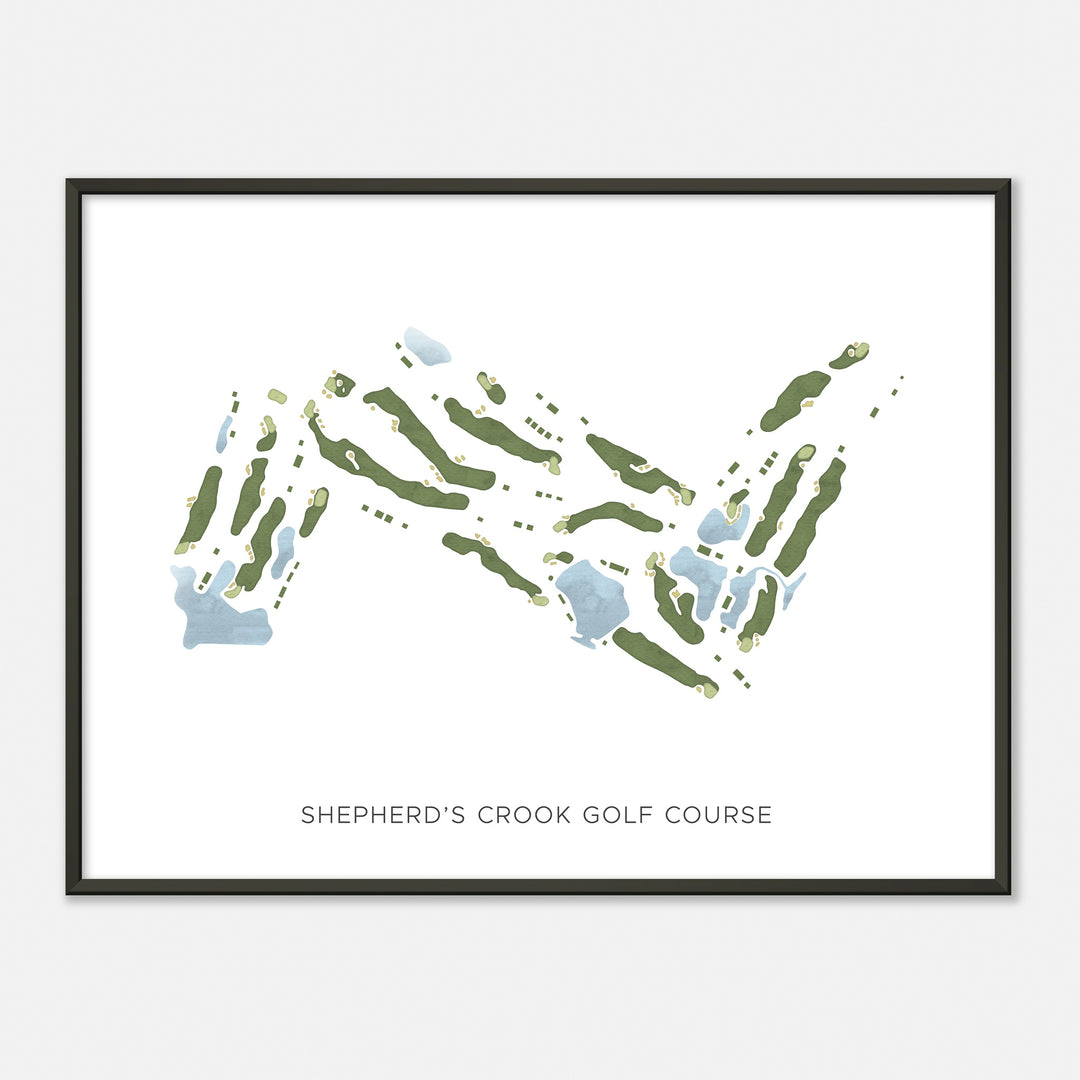 Print of Shepherd'S Crook Golf Course Modern Map