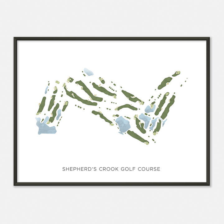 Print of Shepherd'S Crook Golf Course Modern Map
