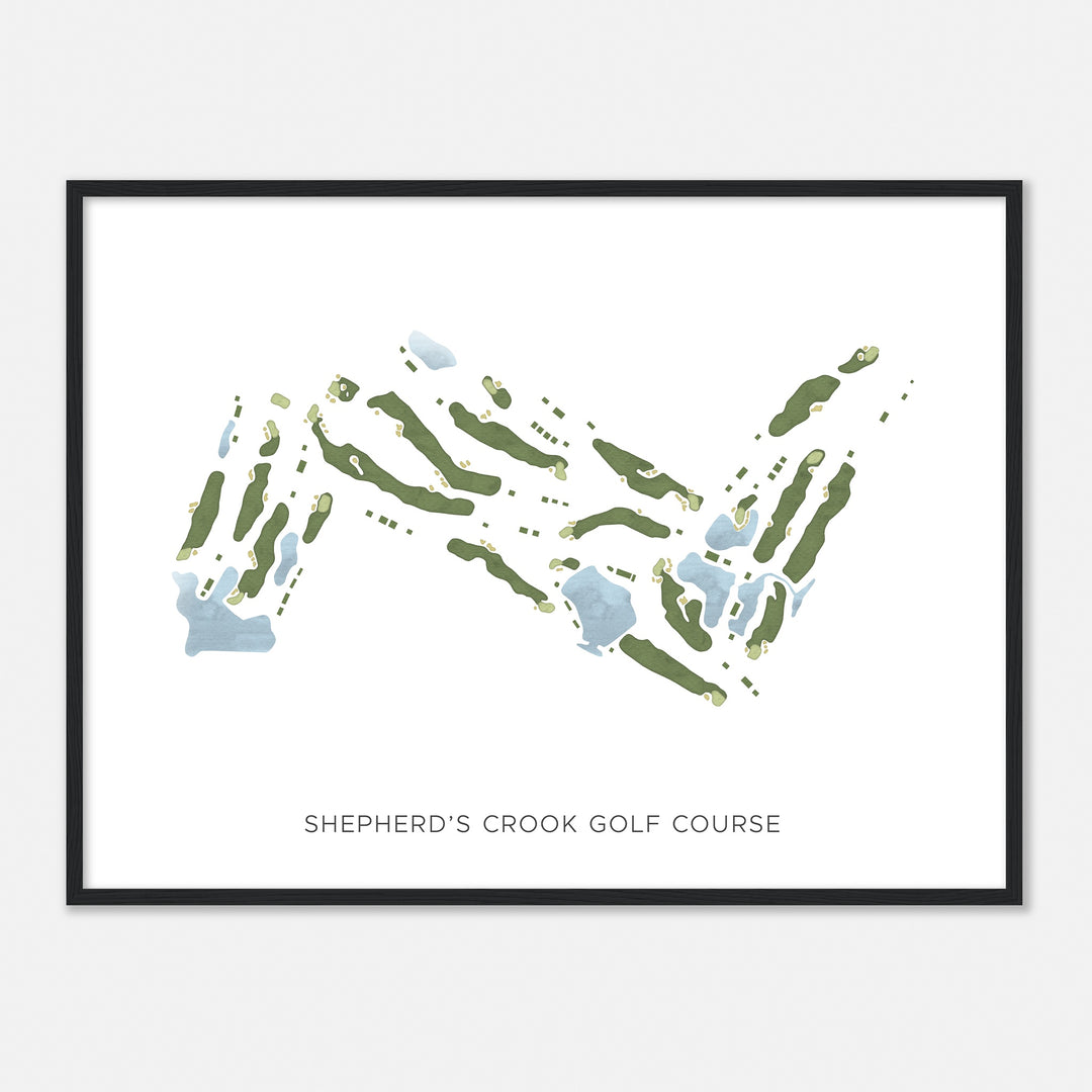 Print of Shepherd'S Crook Golf Course Modern Map